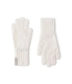 Guanti con perle in Cashmere Ultrasoft