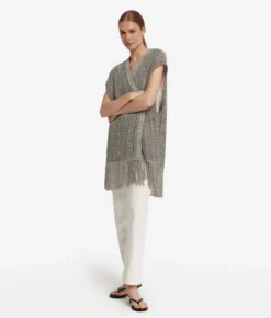 Kimono traforato con paillettes