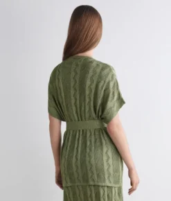 Kimono treccia coste lamé