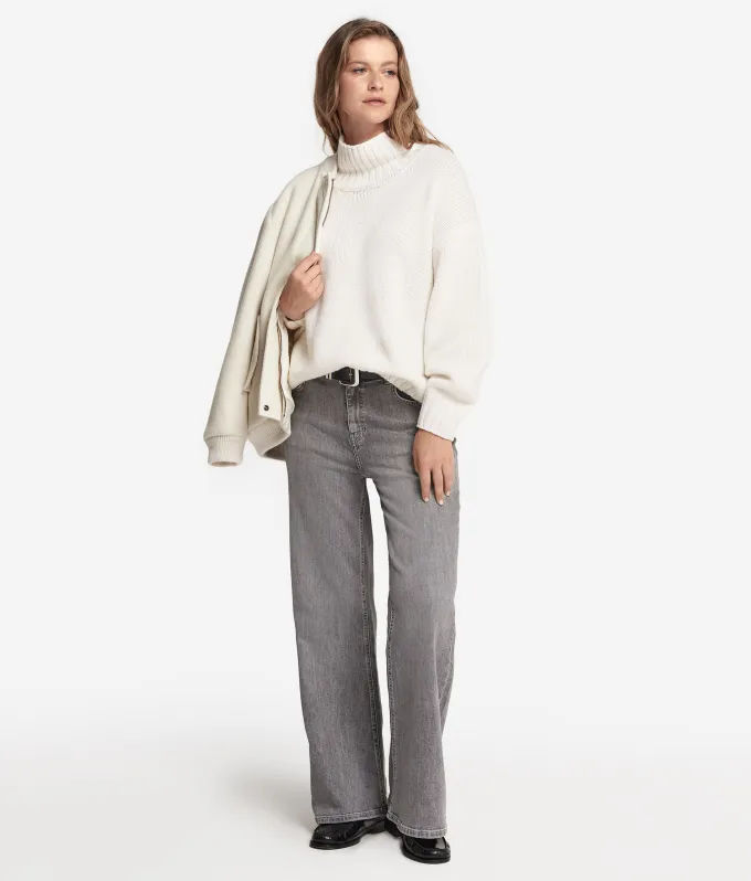 Maglia con collo a cratere in Cashmere Tricot