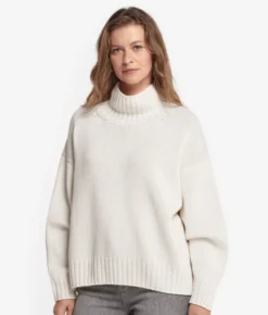 Maglia con collo a cratere in Cashmere Tricot