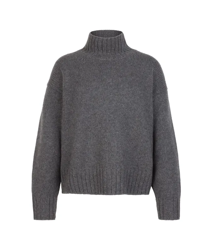 Maglia con collo a cratere in Cashmere Tricot