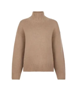 Maglia con collo a cratere in Cashmere Tricot