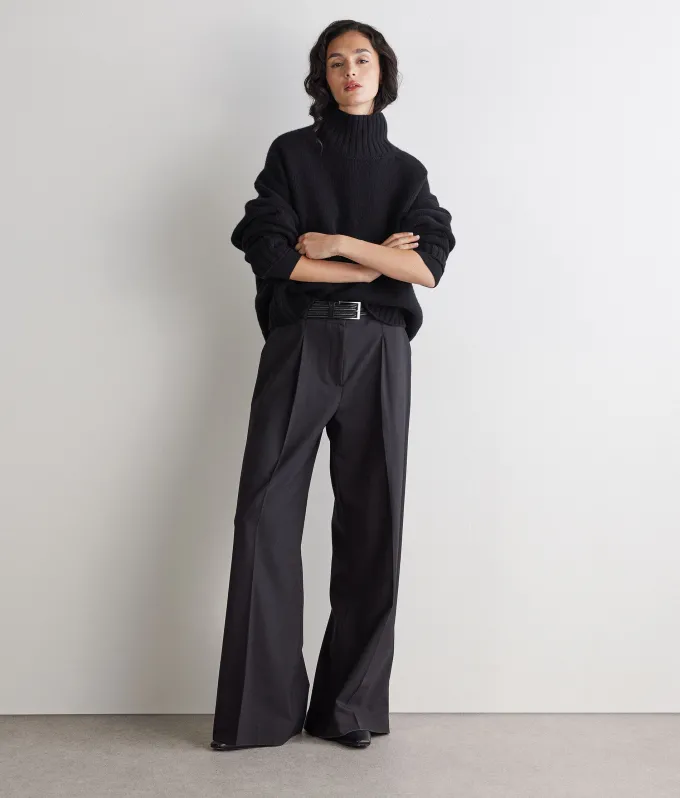 Maglia con collo a cratere in Cashmere Tricot