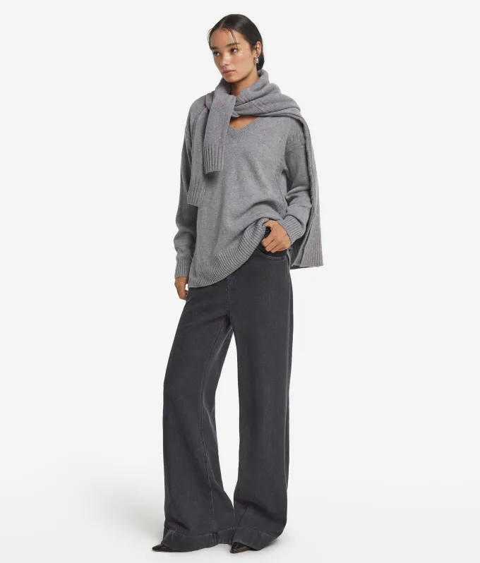 Maglia con dettaglio trecce in Cashmere Ultrasoft
