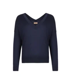 Maglia con doppio scollo a V in Cashmere Ultrafine