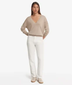 Maglia con doppio scollo a V in Cashmere Ultrafine