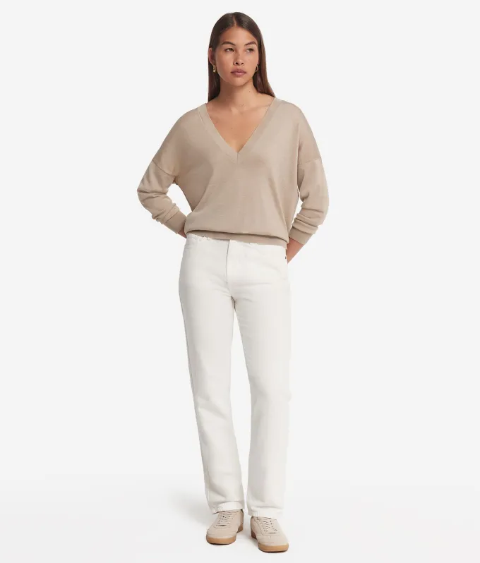 Maglia con doppio scollo a V in Cashmere Ultrafine