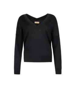 Maglia con doppio scollo a V in Cashmere Ultrafine