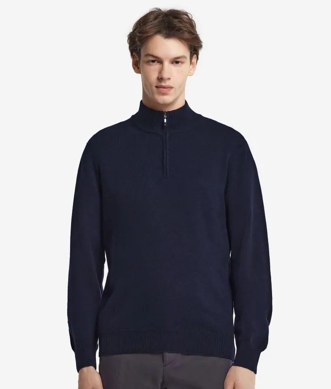 Maglia con mezza zip in Cashmere Ultrasoft