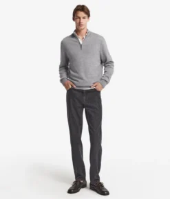 Maglia con mezza zip in Cashmere Ultrasoft