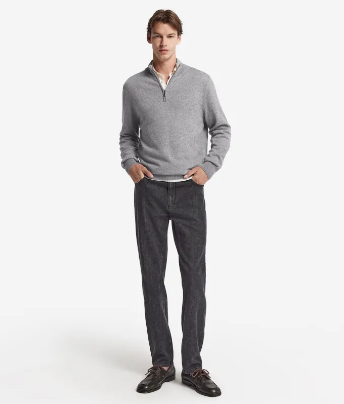 Maglia con mezza zip in Cashmere Ultrasoft