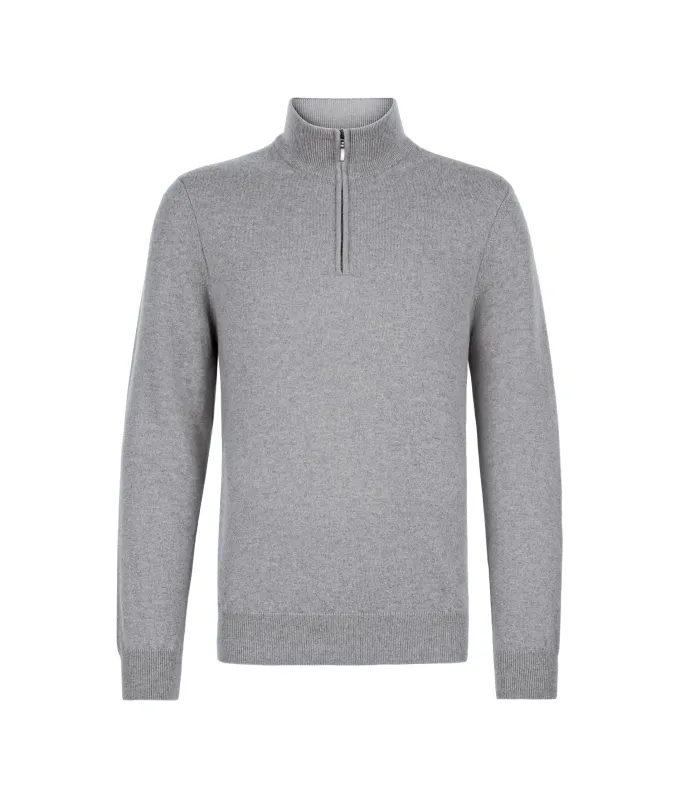 Maglia con mezza zip in Cashmere Ultrasoft