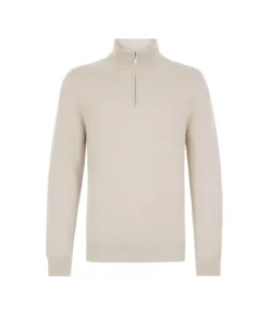 Maglia con mezza zip in Cashmere Ultrasoft