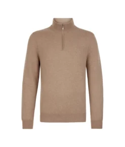 Maglia con mezza zip in Cashmere Ultrasoft