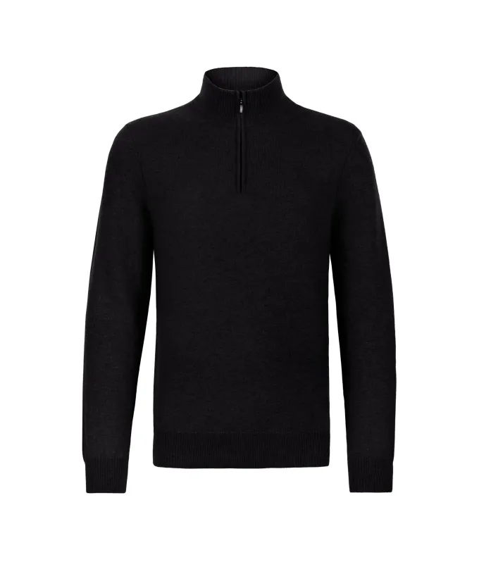 Maglia con mezza zip in Cashmere Ultrasoft