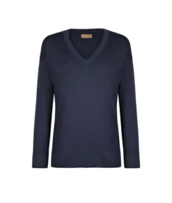Maglia con scollo a V e spacchi in Cashmere Ultrafine