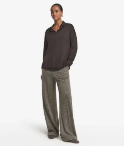 Maglia con scollo a V e spacchi in Cashmere Ultrafine