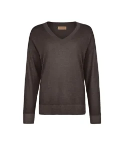 Maglia con scollo a V e spacchi in Cashmere Ultrafine