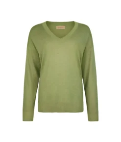 Maglia con scollo a V e spacchi in Cashmere Ultrafine