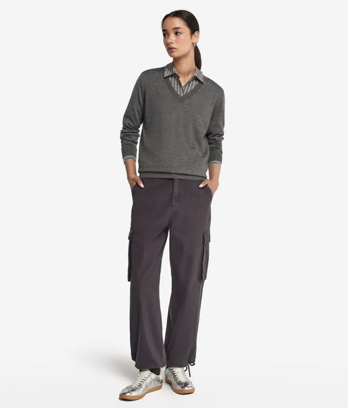 Maglia con scollo a V in Cashmere Ultrafine