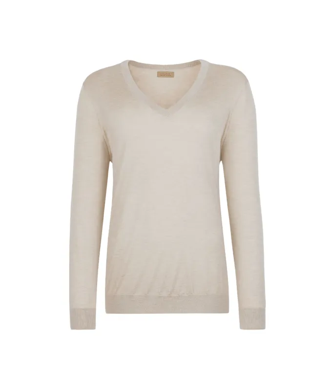 Maglia con scollo a V in Cashmere Ultrafine