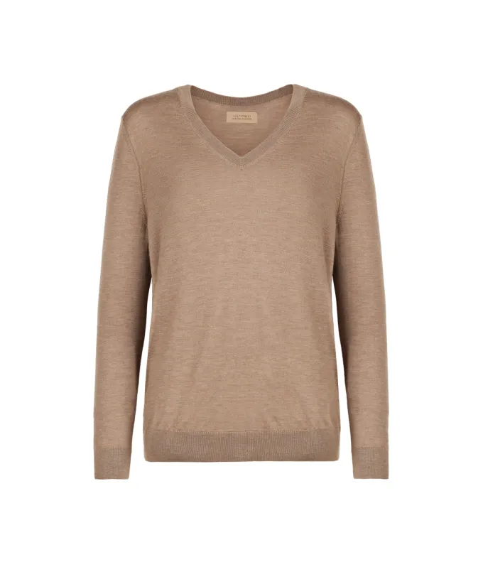 Maglia con scollo a V in Cashmere Ultrafine