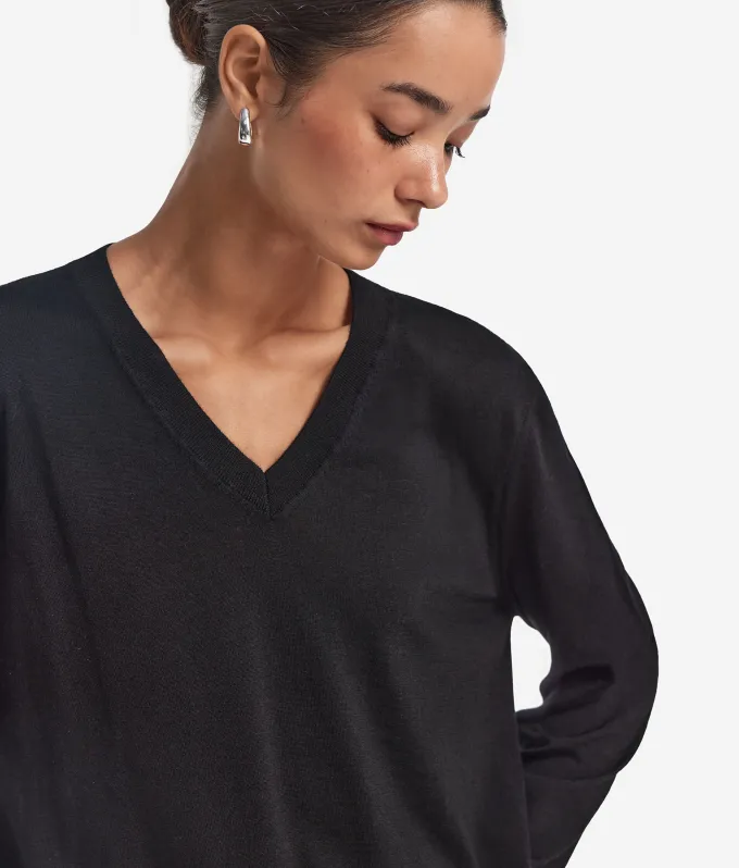 Maglia con scollo a V in Cashmere Ultrafine