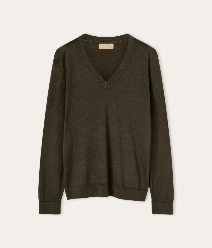 Maglia con scollo a V in Cashmere Ultrafine