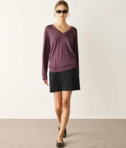 Maglia con scollo a V in Cashmere Ultrafine