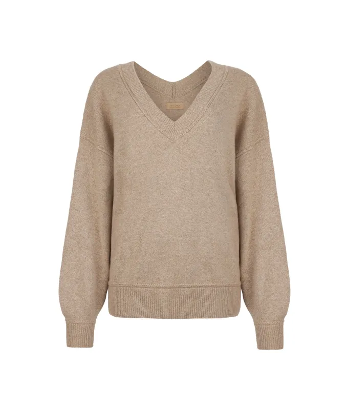 Maglia con scollo a V in Cashmere Undyed Ultrasoft