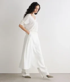 Maglia doppio scollo a V in Cashmere Silkfine