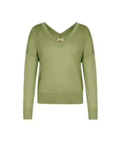 Maglia doppio scollo a V in Cashmere Silkfine