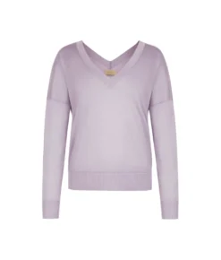 Maglia doppio scollo a V in Cashmere Silkfine