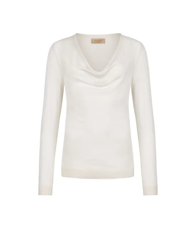 Maglia drappeggio in Cashmere Silkfine