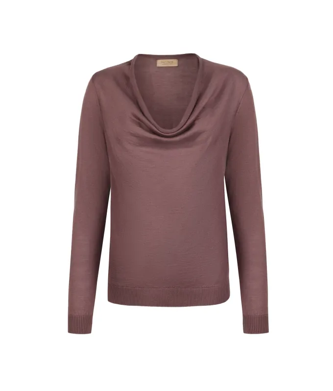Maglia drappeggio in Cashmere Silkfine