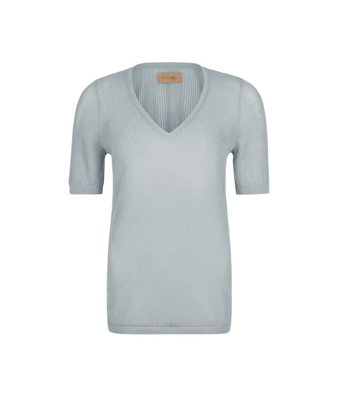 Maglia traforata in cotone