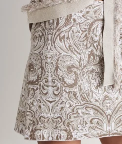 Minigonna jacquard paisley