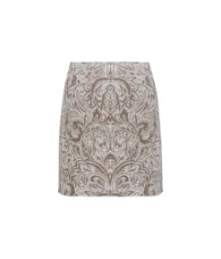 Minigonna jacquard paisley
