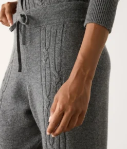 Pantalone a coste intrecciate in Cashmere Ultrasoft