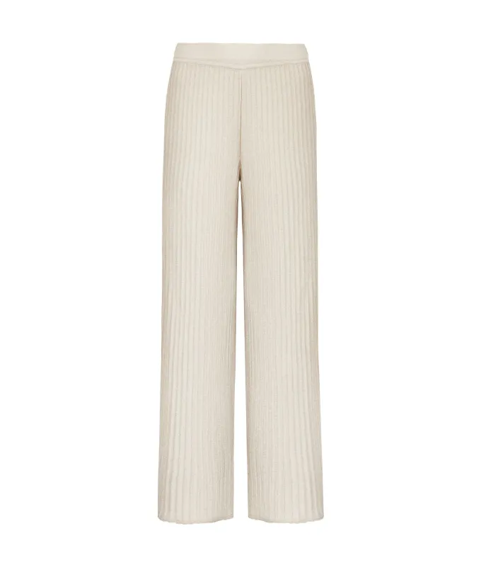 Pantalone a coste lamé
