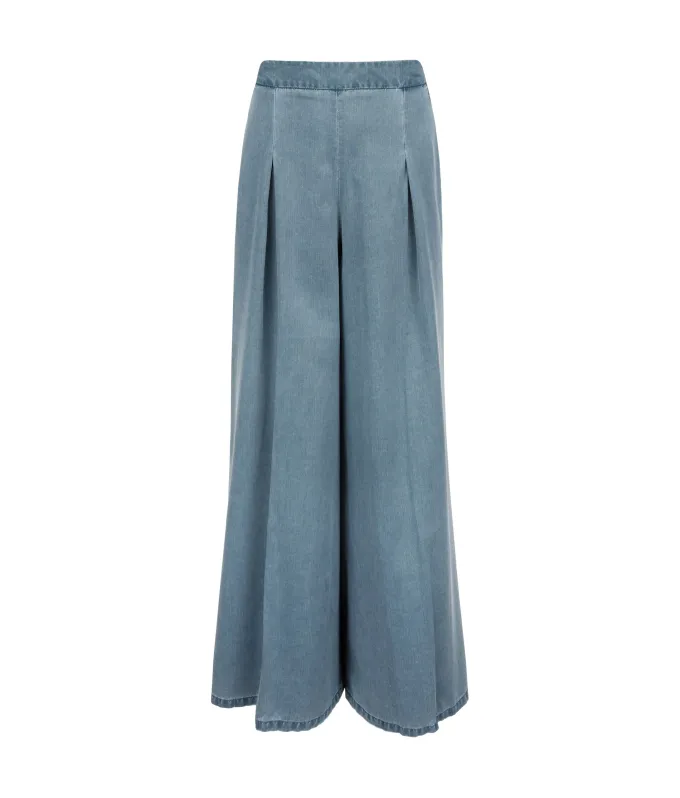 Pantalone ampio delavè