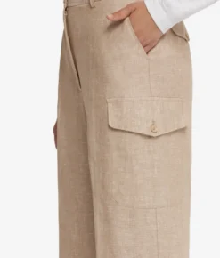Pantalone cargo in lino