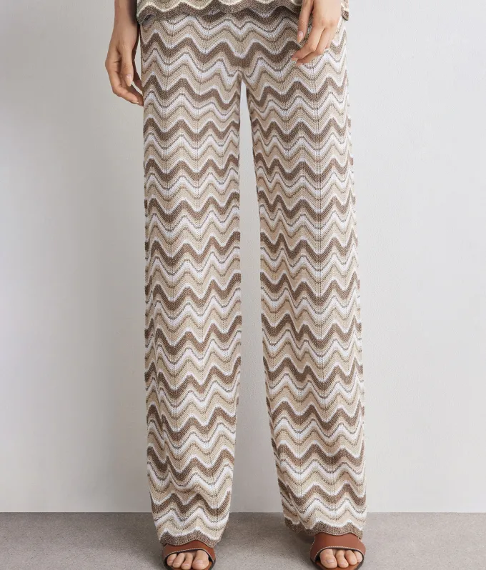 Pantalone chevron lamé