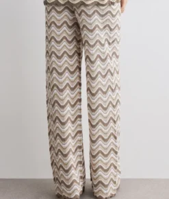 Pantalone chevron lamé