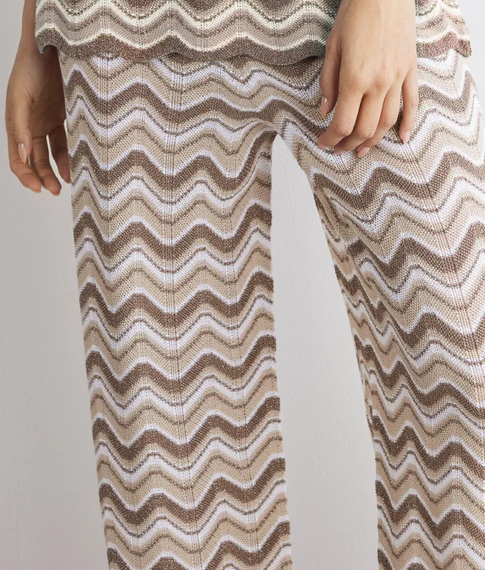 Pantalone chevron lamé