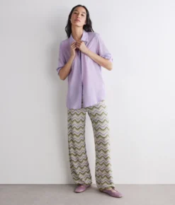 Pantalone chevron lamé