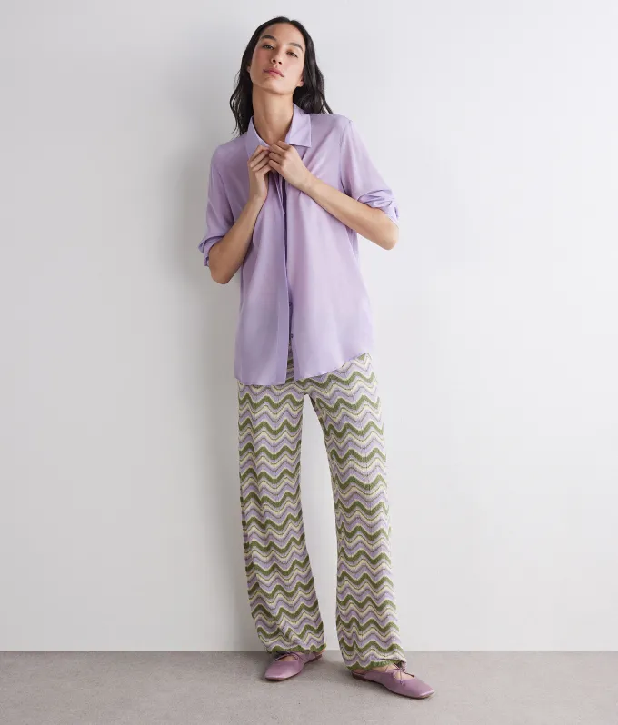 Pantalone chevron lamé