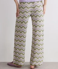 Pantalone chevron lamé
