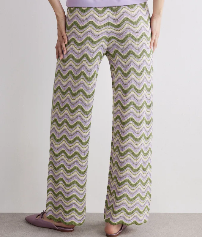 Pantalone chevron lamé
